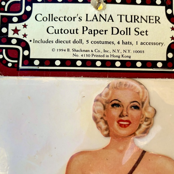 Vintage 1993 Movie Star Cutout Paper Doll Set/2 Lana Turner,Paulette Goddard - Picture 7 of 15